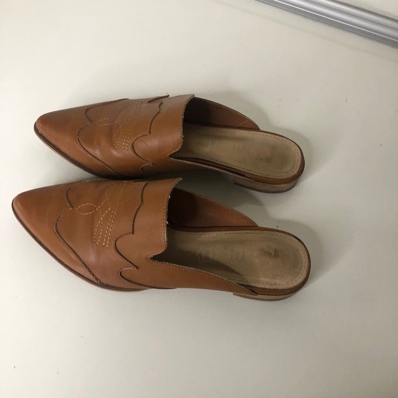 Mi.iM Shoes - MI.IM Brown The Kendrick Pointed Toe Leather Mules